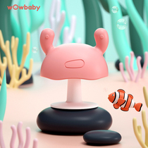 wowbaby small mushroom pacifying tooth gum grinding stick baby baby anti-eating hand artifact silicone bite glue can be boiled