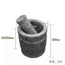 Beans garlic maker home old-fashioned manual stirring stone mill cake antique walnut stirring garlic food hammer new grinding