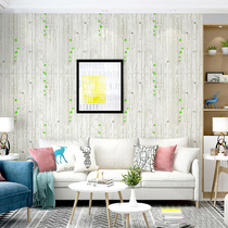 Wallpaper self-adhesive 3d three-dimensional wall sticker wood grain waterproof moisture-proof bedroom living room background wall skirt decoration foam sticker