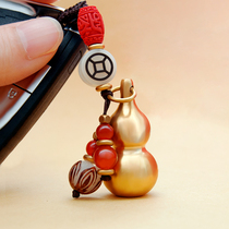 Baby fetal hair souvenir pure copper gourd pendant keychain diy homemade baby baby deciduous tooth umbilical cord collection preservation