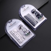 Stainless steel primary-secondary door suction hinge suit 4-inch free-notched three-in-one black house wood door combined with family hardware