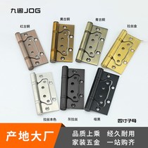 Nine solid black stainless steel 4 inches 3 0 Mother-son Hinge 5 Inch Mute Thickened Wooden Door Indoor Door Golden Loose-leaf 201