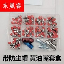 Boxed straight bend butter nozzle Universal Oil filling set butter gun accessories nozzle tip flat head m6m8m10