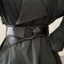 European and American Rivet Belt female decoration fashion wild personality elastic elastic waist seal wide punk wind ins cool outside