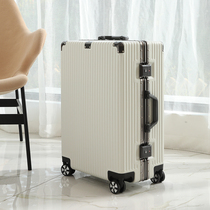 Luggage female trolley case male 2021 aluminum frame 20 inch thick and durable mute universal wheel password suitcase
