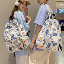 Champion college student schoolbag female high school Harajuku ulzzang backpack ins tide all-match Japanese travel backpack male