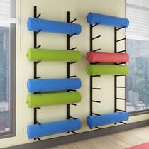 Yoga mat storage shelf Finishing rack Household cannon barrel wall-mounted rack Fitness room sports equipment placement rack