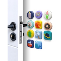 Door stopper non-perforated anti-collision pad household thickened door touch invisible toilet door door handle silicone door suction