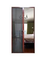 Simple anti-mosquito sliding door push-pull telescopic folding screen door bedroom living room universal door non-perforated aluminum alloy