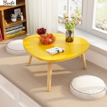 Drill simple bay window small coffee table Nordic home window sill balcony bedroom sitting low table ins Wind tatami small table