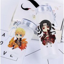 Naruto Water Cup Glass Glass Anime Naruto Ninja Around Uchiha Sasuke Two-dimensional Frosted Water Cup