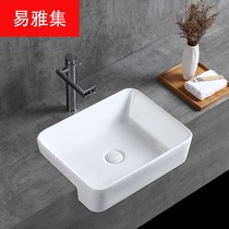 Built-in washbasin Ceramic washbasin Semi-hanging washbasin Recommended square washbasin for hotel installation