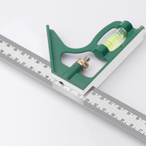 Woodworking angle ruler 300mm multifunctional combination angle ruler horizontal movable angle ruler 45 degree right angle ruler woodworking tool