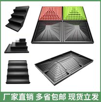 Supermarket fresh vegetable mat fruit store shelf display props false bottom slope display cabinet plastic pile head ladder shape