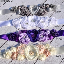 Beautiful simple childrens headband decoration belt toasted side flower head Belt set pregnant woman photo shoot belt s8