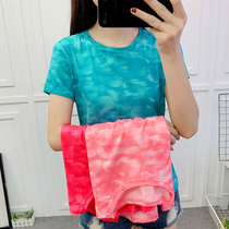 2021 summer male Lady outdoor camouflage short sleeve printed quick-drying clothes quick-drying breathable round neck hiking T-shirt