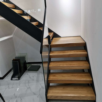 Double steel beams inserted into the glass staircase (ultra-white glass) Global Home Store No. 1 Welcome to the store to buy