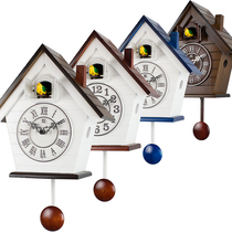European simple cuckoo clock living room cuckoo clock garden seat wall clock modern childrens bedroom swing bird clock