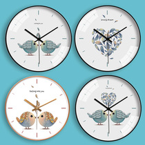 Light luxury Nordic creative clock bedroom wall clock fashion home living room simple clock mute wall table quartz