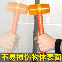 Rubber hammer transparent plastic hammer rubber hammer tile decoration rubber hammer beef tendon hard rubber elastic hammer tool