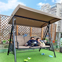 Outdoor courtyard swing garden household balcony Net Red swing chair hanging chair double rocking chair outdoor rain-proof swing
