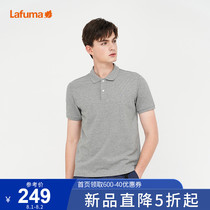LAFUMA 21 years of summer solid color round neck t-shirt mens short-sleeved polo shirt new all-match LMTS1BS56