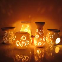 Aromatic lamp essential oil furnace ceramic large-capacity beauty salon romantic bedroom household table lamp creative candle button