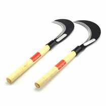 New agricultural weeding tools manganese steel sickle grass cutting knife agricultural tools corn harvesting grass long handle sickle Wood