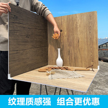 Photo props wood grain background board scene ornaments ins Net red photography background cloth wood board retro background paper waterproof PVC nail art gourmet cake cement marble studio decoration