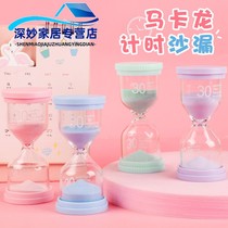 Childrens hourglass timer 3 15 30 minutes meal lunch break anti-fall sand bottle personality ornaments gift