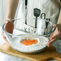Microwave oven special egg bowl Household heat-resistant glass bowl Large bowl glass bowl Soup bowl Rice bowl Salad bowl Fruit bowl