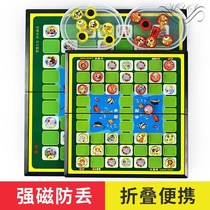 Magnetic Beast Chess Childrens Kindergarten Three-dimensional Animals Old-fashioned genuine magnetic stone chess pieces Classic Deluxe version