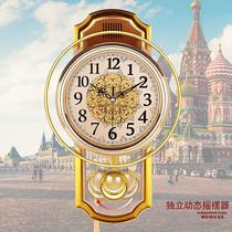 European retro swing wall clock living room simple fashion wall watch bedroom silent quartz clock modern clock