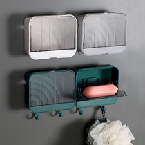 Creative soap box soap suction cup rack wall-mounted cute drain toilet non-perforated personality artifact