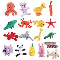 Pet vocal toy ball dog dog small dog resistant to bite knot rope cloth cat Teddy Bimi bear relief supplies