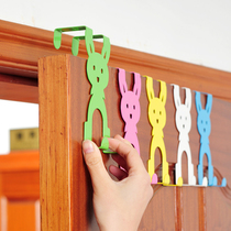 On the door hanger colorful cartoon rabbit door rear adhesive hook no trace door back adhesive hook no nail hanging hook