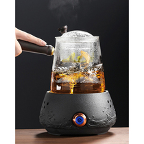 Steam tea brewer set glass integrated boiling teapot fully automatic boiling flower tea kettle small electric ceramic stove dual-purpose