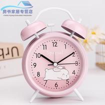 Student alarm clock 2020 new boy bedroom mechanical clockwork old-fashioned clock small desktop luminous charging alarm