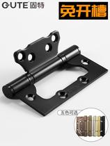 Invisible door primary-secondary hinge spring hydraulic buffer automatic door closing hinge damping self-closed wood door lotus leaf spring door