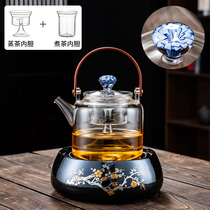 Xinyu glass beam pot Pin Tao Tang Electric pottery stove Tea maker Steaming teapot net Black tea with glass health pot set