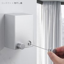 Hanging rod shelf Hanging rack Drying rack Wall-mounted telescopic hanging rod nail-free balcony drying quilt free punching