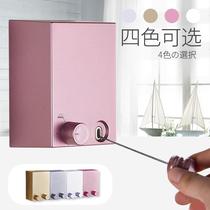  Balcony invisible telescopic clothesline punch-free indoor clothesline artifact shrinkable clothesline Hotel bathroom clothes rack