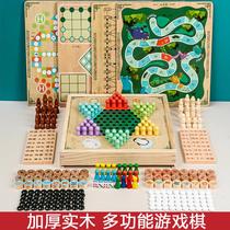 Multifunction Five Chess Flight Chess checkers Chess Fighting Beast Chess Great All-in-one Chessboard Children Students Puzzle Toys