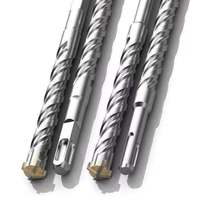 Impact drill Electric hammer Concrete round handle through the wall square handle over the wall Turn head four pit alloy cross four edge drill bit