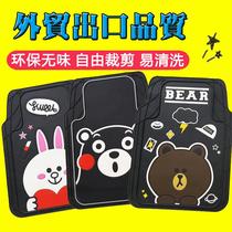 Car cartoon can be cut universal foot pad thick latex cute silicone easy to clean and smell-free non-slip waterproof pad