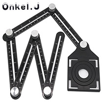 Tile protractor Six-fold ruler artifact Tile opening locator Paving tile angle ruler Universal measuring ruler