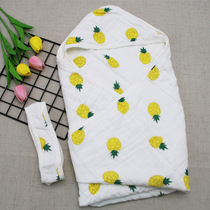 Baby towel wrap cotton thin newborn cloth wrap cloth blanket wrap baby swaddling towel baby swaddling towel summer Spring