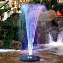 Solar micro fountain special water pump park fish pond oxygen pump landscape high pressure pump with color light battery