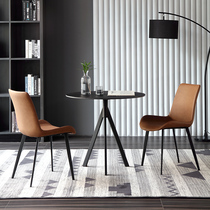 Nordic modern light luxury negotiation table and chair combination reception rest area Ministry of Commerce sales office reception small round table Rock plate