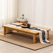 Small tea table sofa side table living room floating window table simple simple solid wood low table side table kang table creative Japanese style